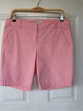 •J. Crew• Pink Chino Mid-Rise Preppy Bermuda Shorts - Size 6